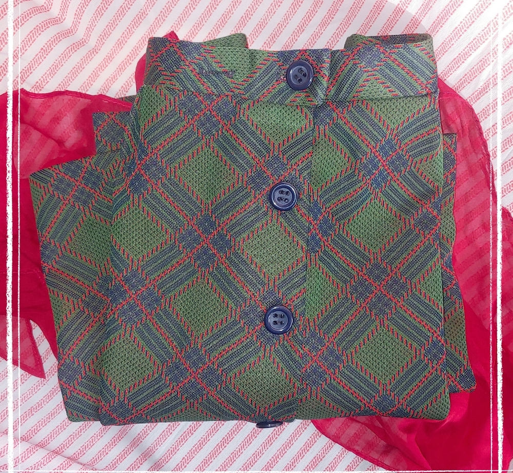 Offer $23🌷Handmade Plaid Skirt Vintage 70s